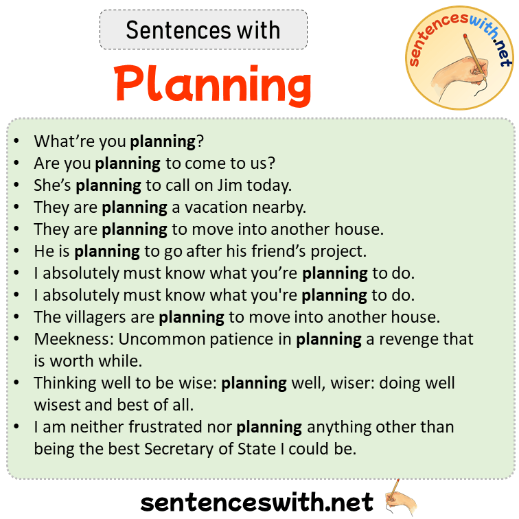 Sentences with Planning, Sentences about Planning
