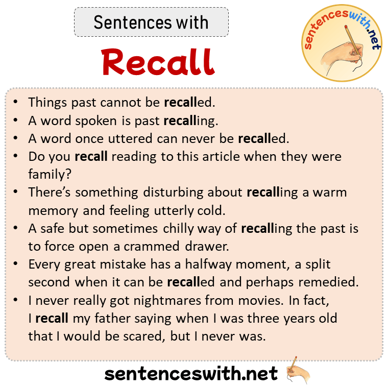 Recall Sentence Sample