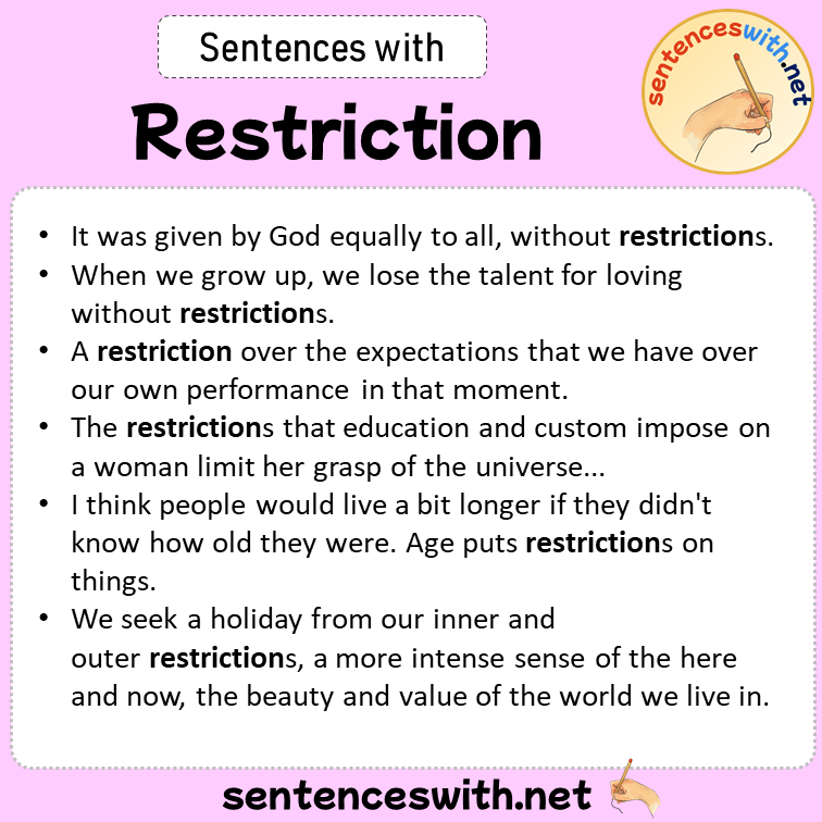 Sentences with Restriction, Sentences about Restriction