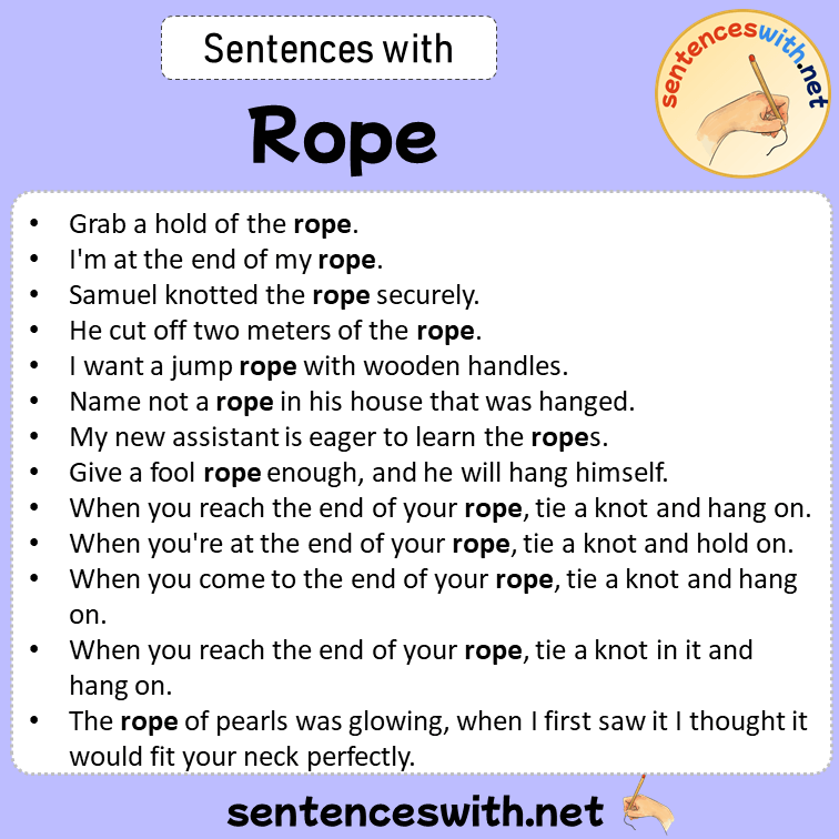 Sentences with Rope, Sentences about Rope