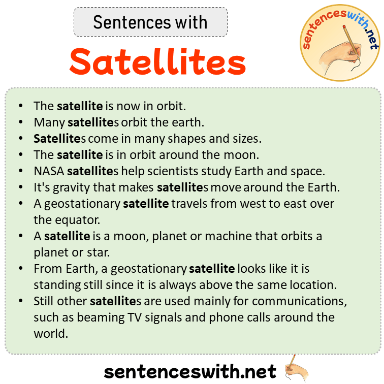 Sentences with Satellites, Sentences about Satellites