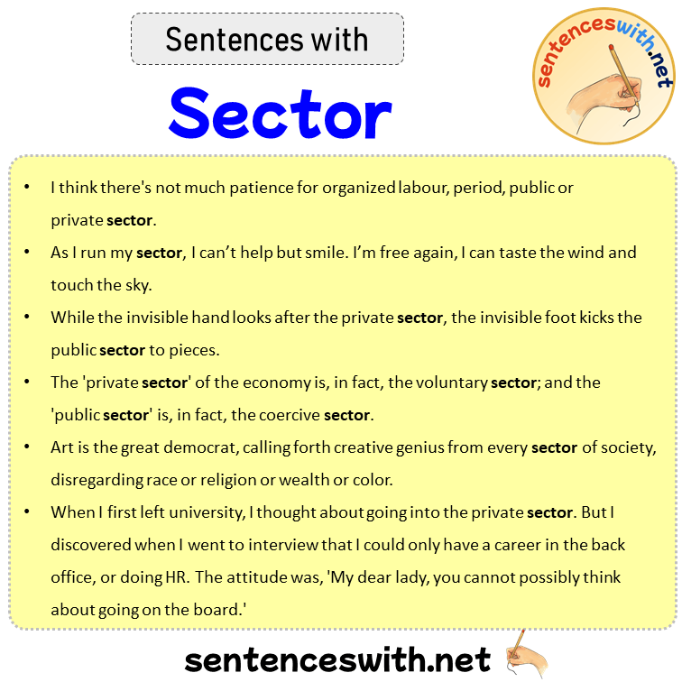 Sentences with Sector, Sentences about Sector in English