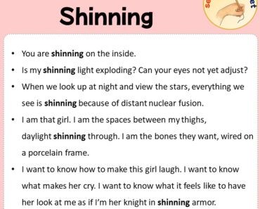 Sentences with Shinning, Sentences about Shinning