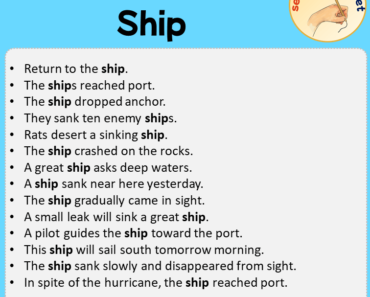 Sentences with Ship, Sentences about Ship