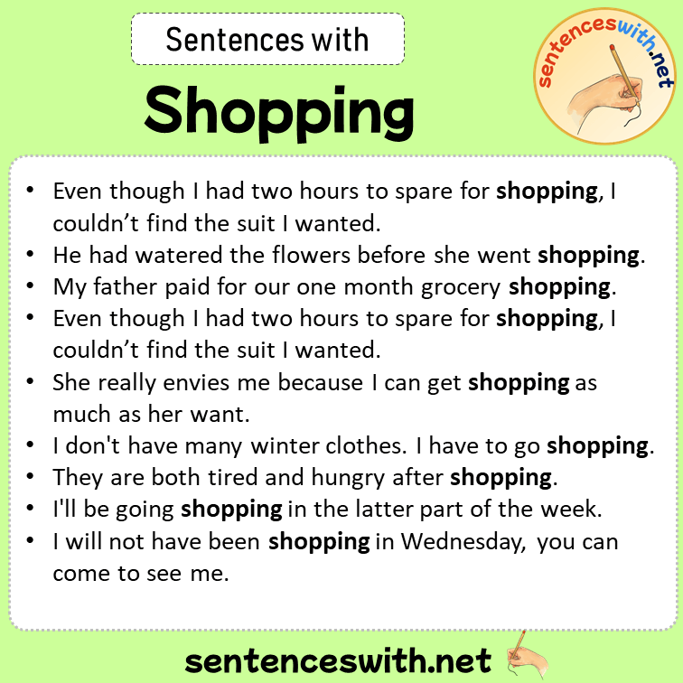 online shopping topic sentence