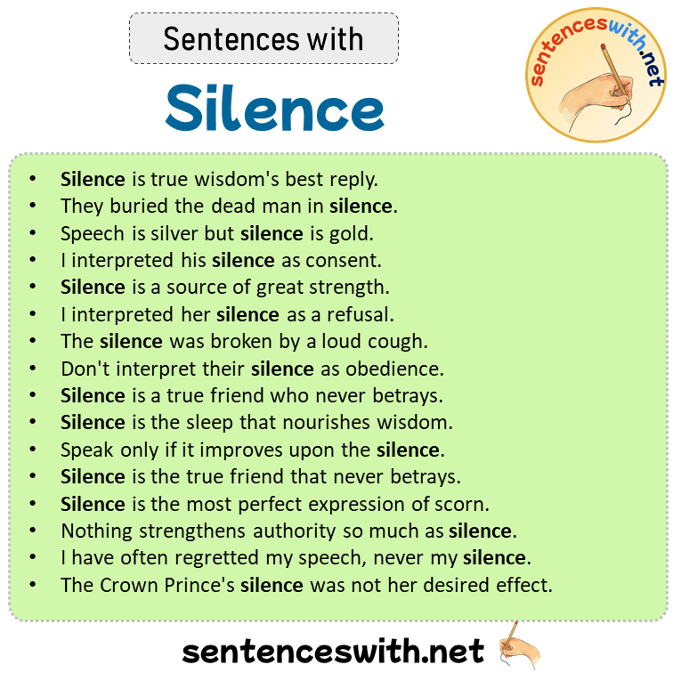 Sentences with Silence, Sentences about Silence
