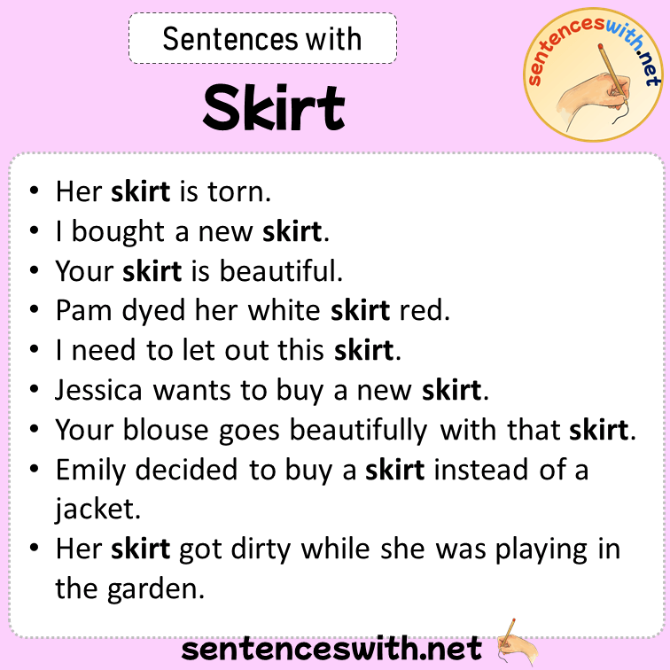 Sentences with Skirt, Sentences about Skirt