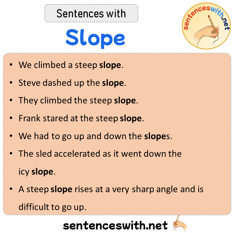 Sentences with Slope, Sentences about Slope