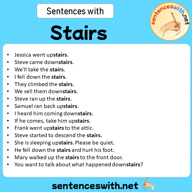 Sentences with Stairs, Sentences about Stairs