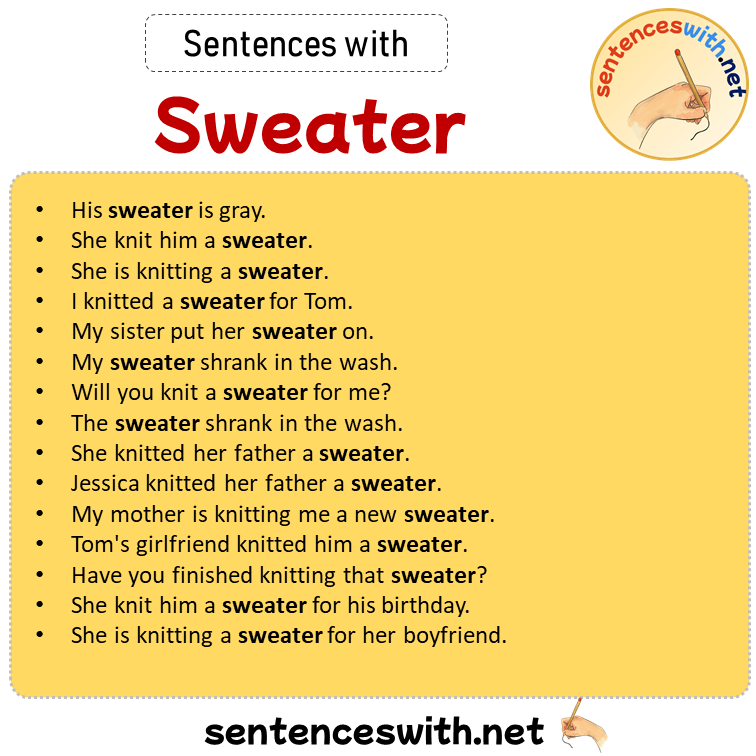 Sentences with Sweater, Sentences about Sweater