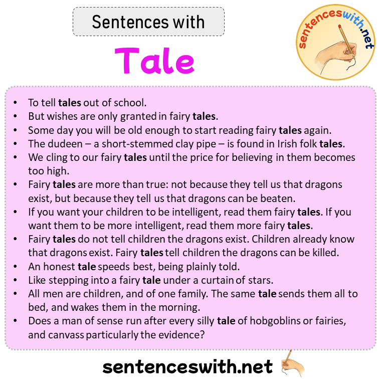 Sentences with Tale, Sentences about Tale