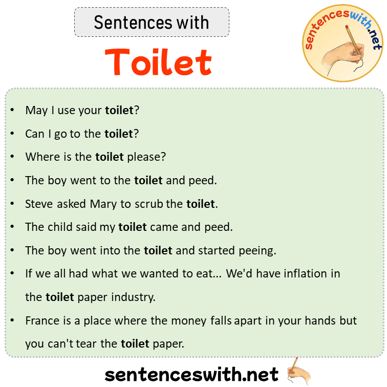 Sentences with Toilet, Sentences about Toilet
