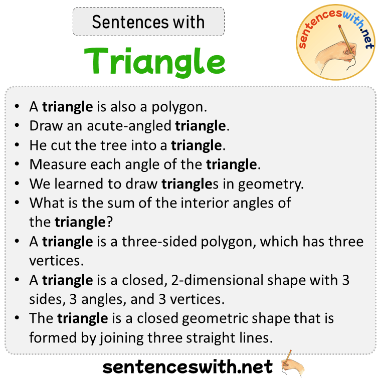 Sentences with Triangle, Sentences about Triangle