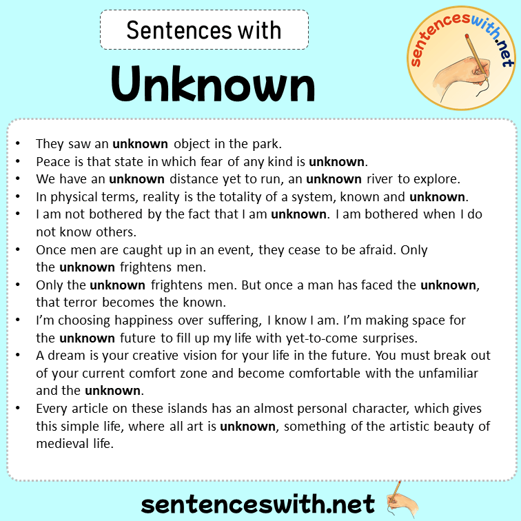 Sentences with Unknown, Sentences about Unknown