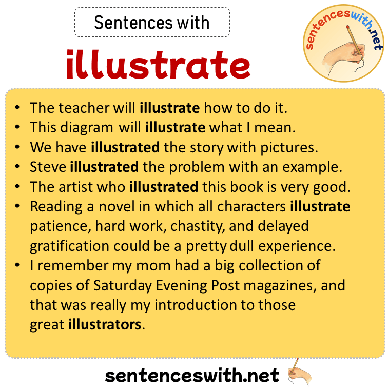 Sentences with illustrate, Sentences about illustrate