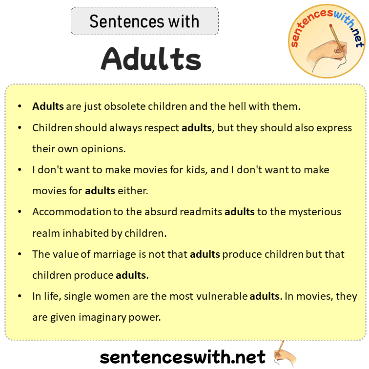 Sentences with Adults, Sentences about Adults