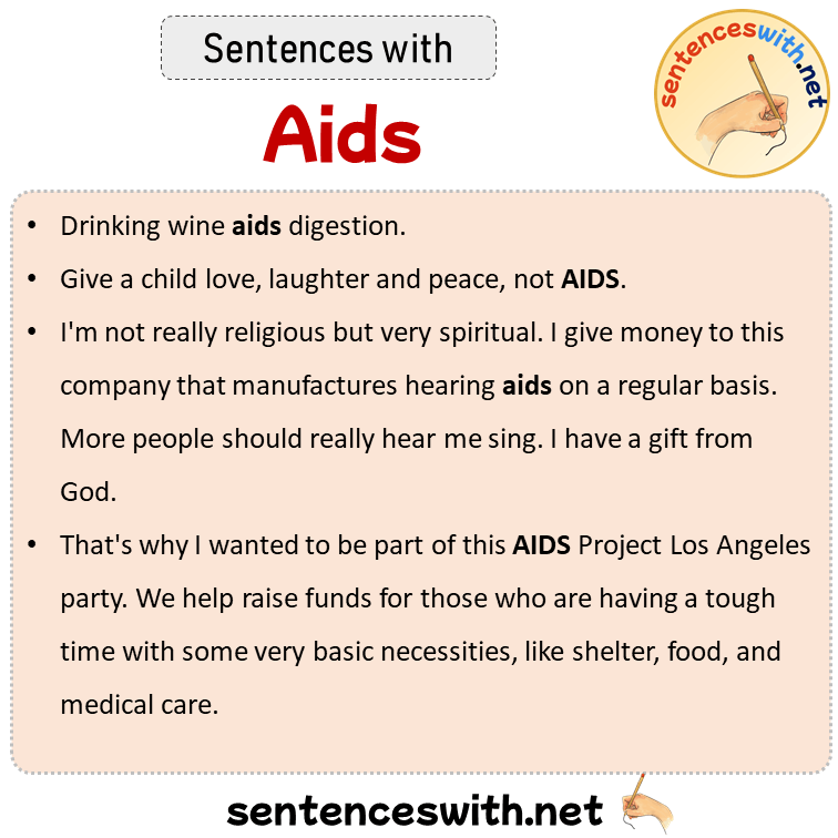 Sentences with Aids, Sentences about Aids