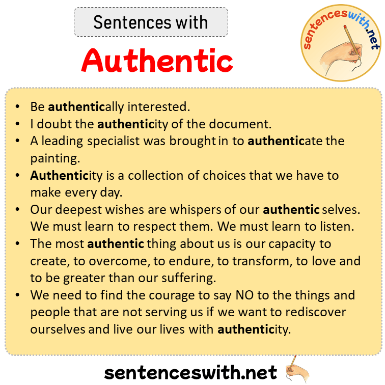 Example Sentence Using Authentic