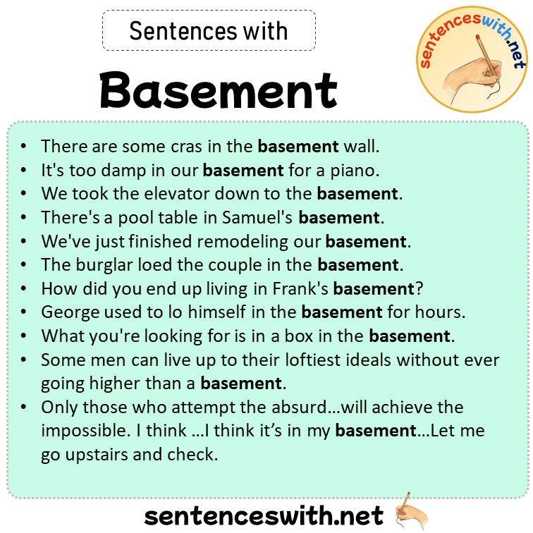 Sentences with Basement, Sentences about Basement