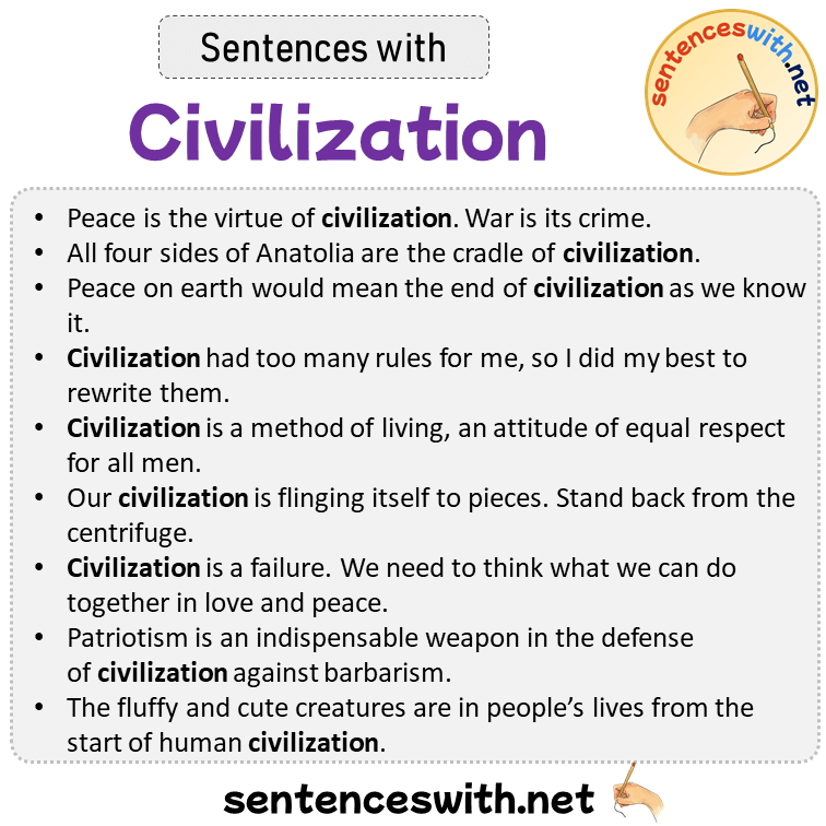 Sentences with Civilization, Sentences about Civilization