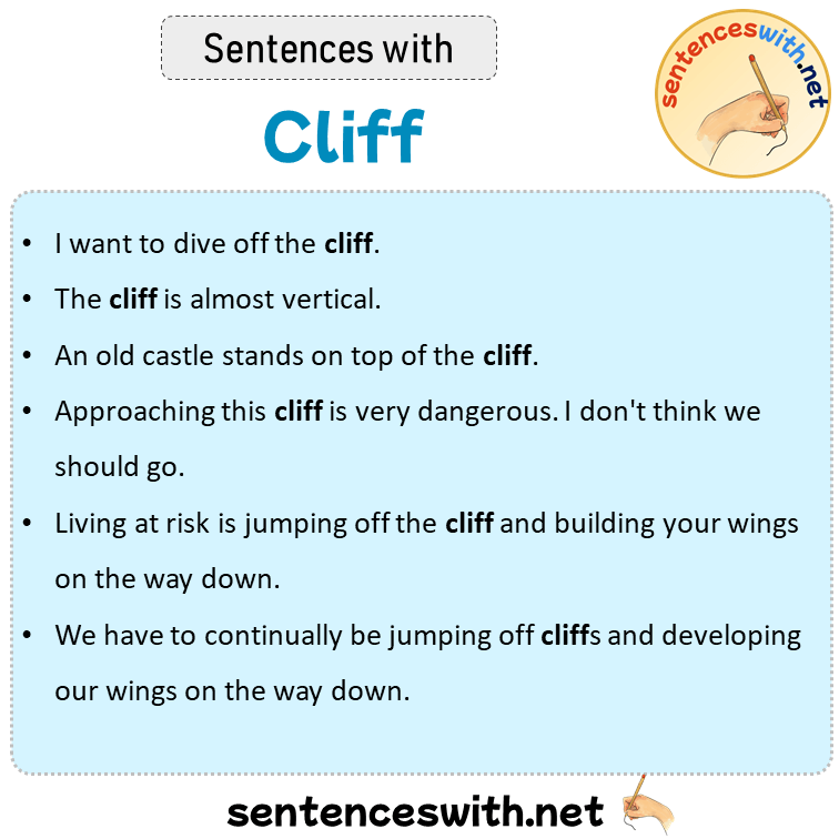 Sentences with Cliff, Sentences about Cliff