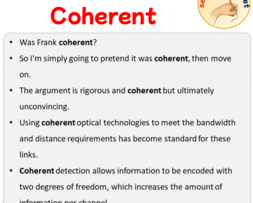 Sentences with Coherent, Sentences about Coherent