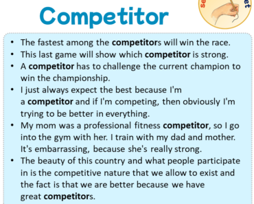 Sentences with Competitor, Sentences about Competitor