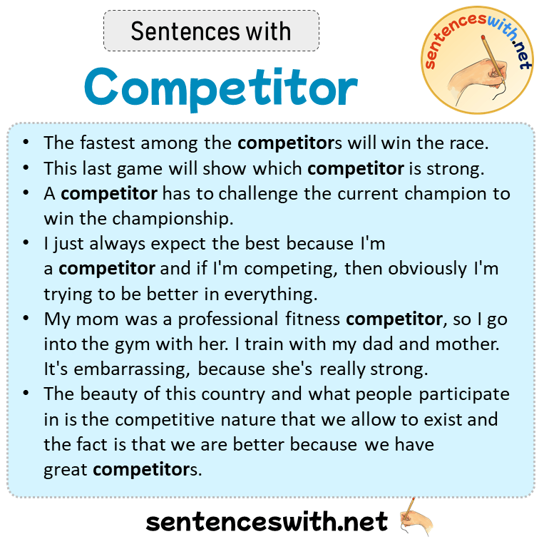 Sentences with Competitor, Sentences about Competitor
