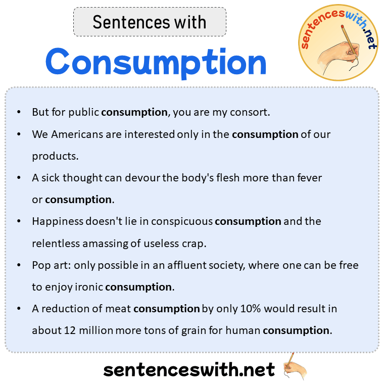 Sentences with Consumption, Sentences about Consumption