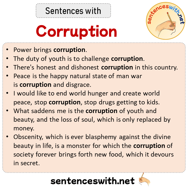 Sentences with Corruption, Sentences about Corruption
