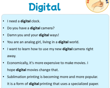 Sentences with Digital, Sentences about Digital