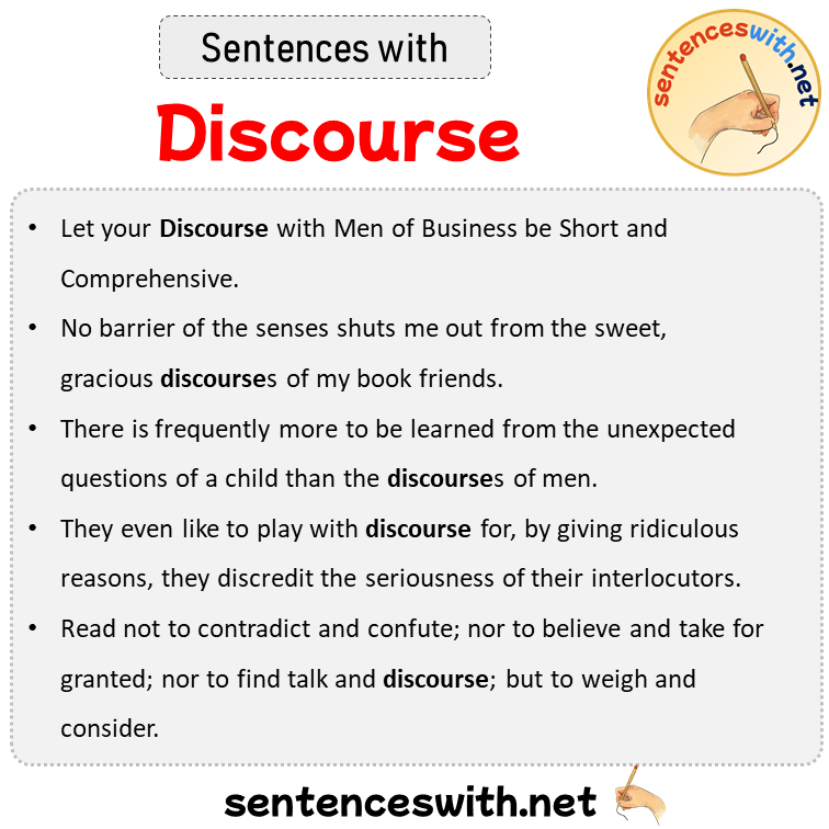 Sentences with Discourse, Sentences about Discourse