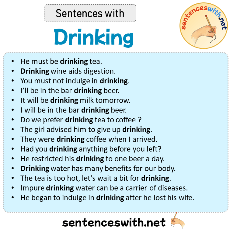 Sentences with Drinking, Sentences about Drinking