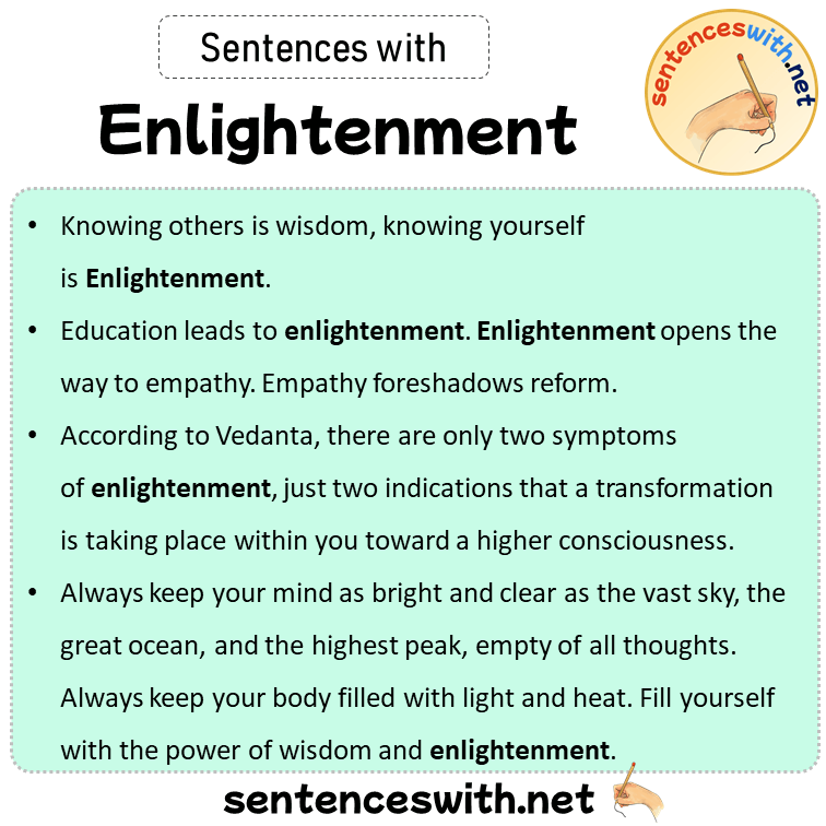 Sentences with Enlightenment, Sentences about Enlightenment