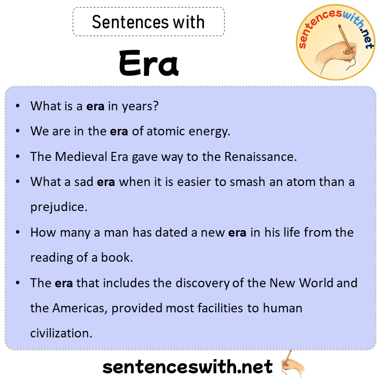 Sentences with Era, Sentences about Era