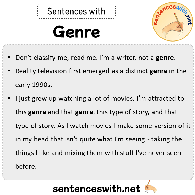 genre example sentence