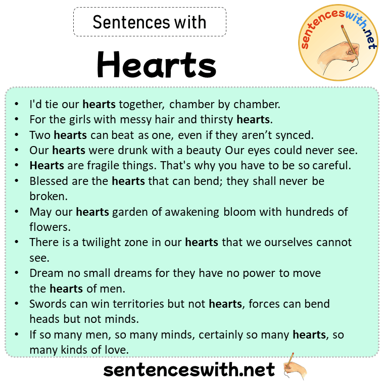 Sentences with Hearts, Sentences about Hearts