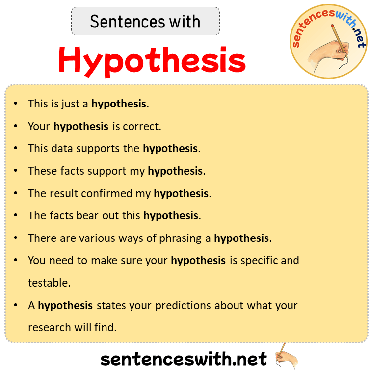 3 sentences of hypothesis