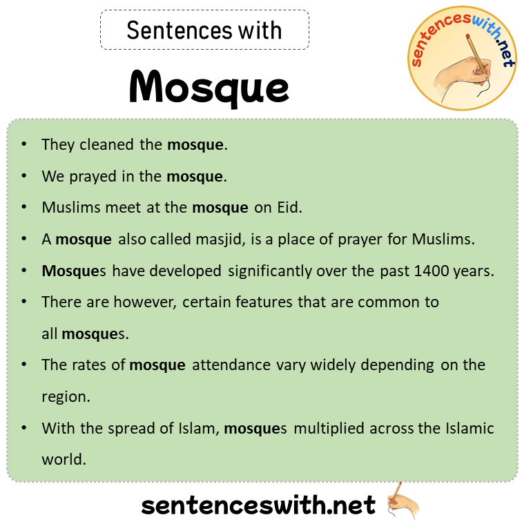 Sentences with Mosque, Sentences about Mosque