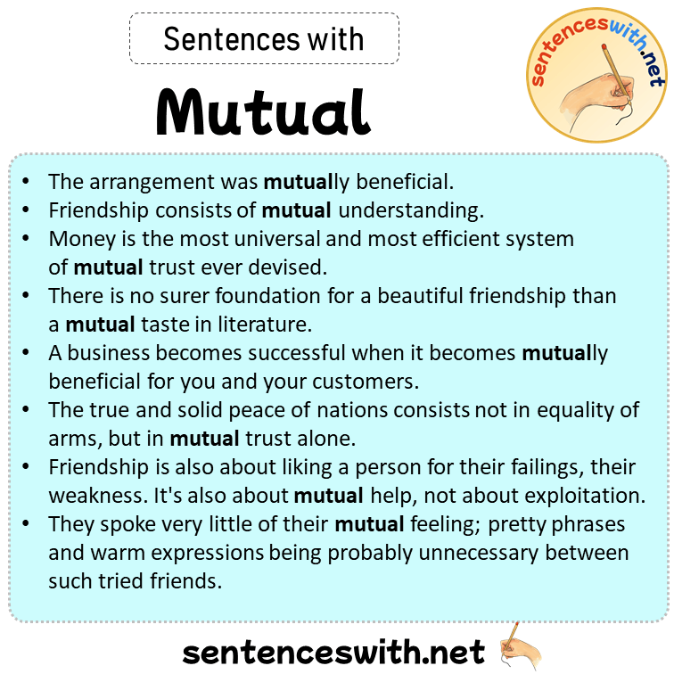 Sentences with Mutual, Sentences about Mutual