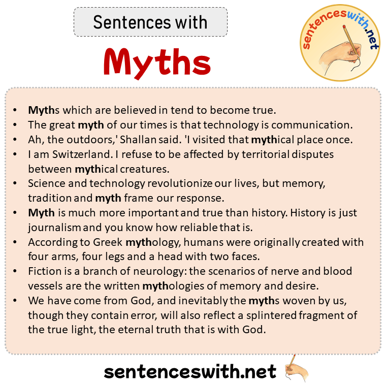Sentences with Myths, Sentences about Myths