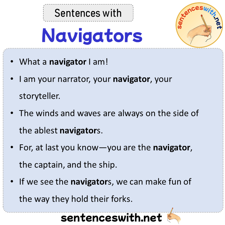 Sentences with Navigators, Sentences about Navigators