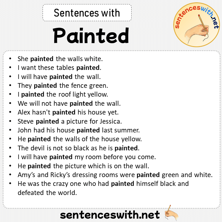 Sentences with Painted, Sentences about Painted