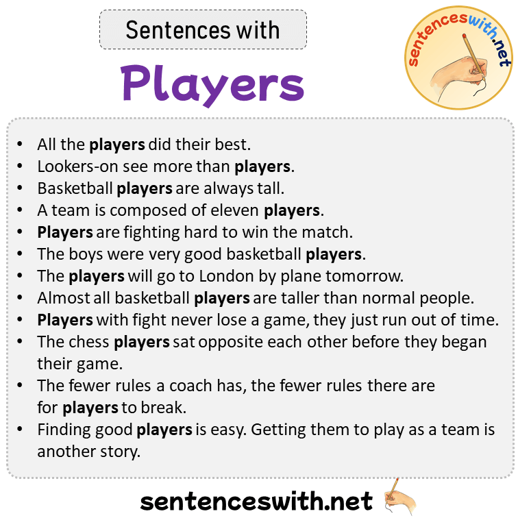 Sentences with Players, Sentences about Players