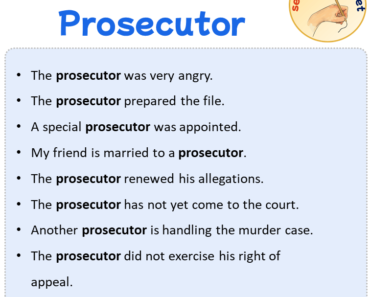 Sentences with Prosecutor, Sentences about Prosecutor