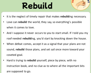 Sentences with Rebuild, Sentences about Rebuild