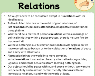 Sentences with Relations, Sentences about Relations
