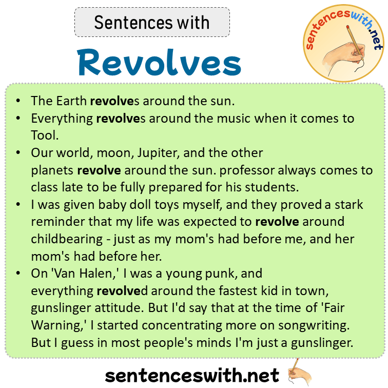 Sentences with Revolves, Sentences about Revolves