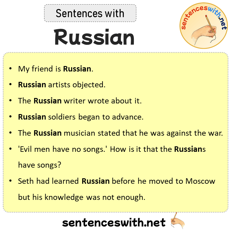 Sentences with Russian, Sentences about Russian