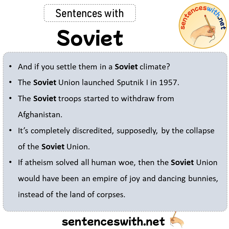 Sentences with Soviet, Sentences about Soviet